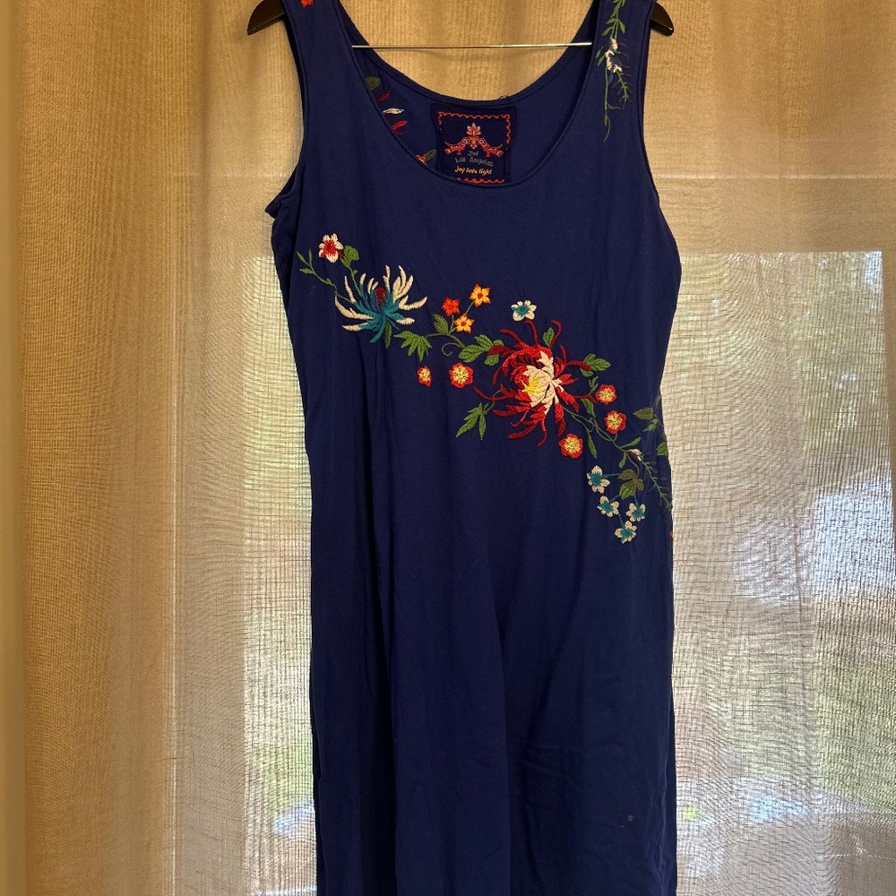 Johnny Was Los Angeles blue dress